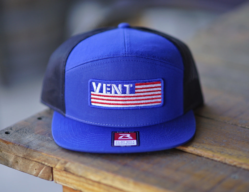 Vent Merica Snapback - Royal/Black