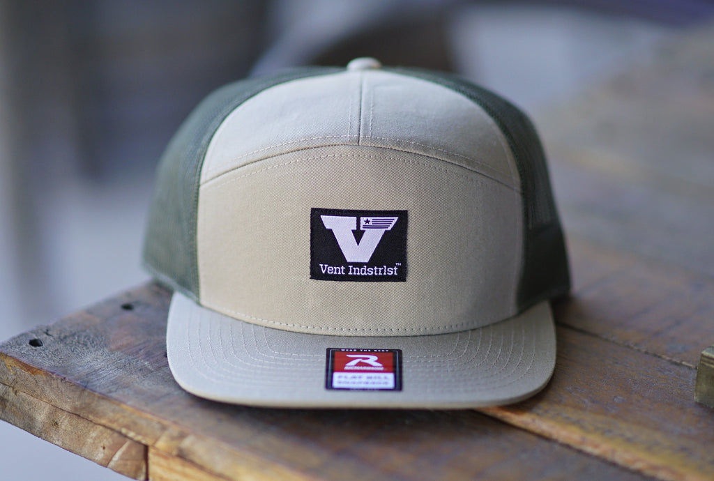 Vent Union Snapback - Natural/Olive