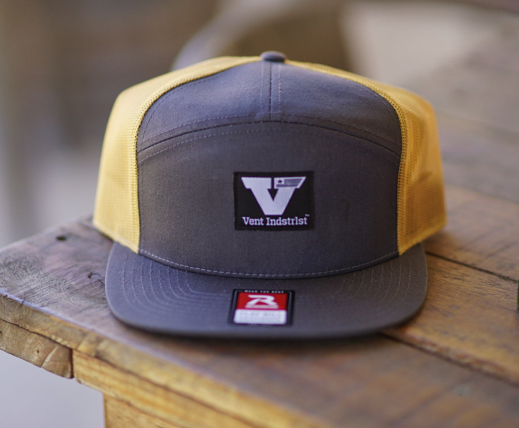 Vent Union Snapback - Grey/Orange